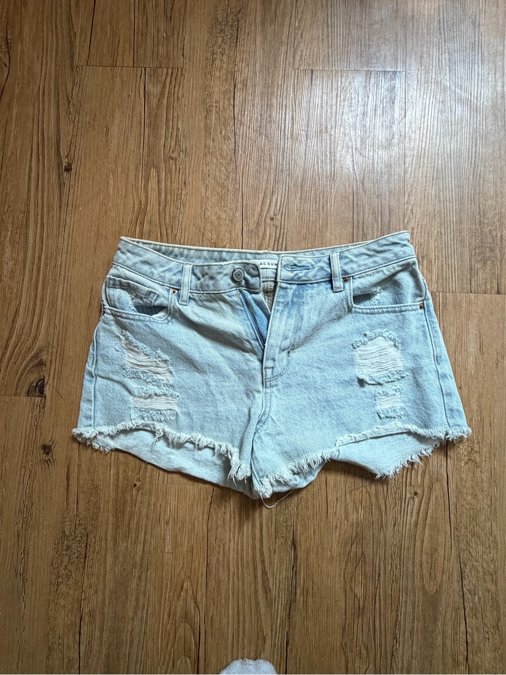 Pacsun Light Blue Distressed Denim Women's Shorts